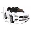 Elektrické autíčko Mercedes Benz AMG SL65 S Bílé + Dálkové ovládání