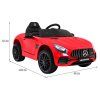 Elektrické autíčko Mercedes Benz GT + Dálkové ovládání + Pomalý start Červené 2