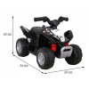 Elektrická akumulátorová čtyřkolka Honda 250X TRX Černá + Klakson + LED + Ekokůže 2