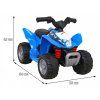 Elektrická akumulátorová čtyřkolka Honda 250X TRX Modrá + Klakson + LED