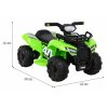 Dětská elektrická čtyřkolka Quad Storm Motor 25 W MP3 USB Zelená 2
