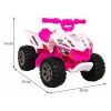 Dětská elektrická čtyřkolka The Fastest Růžová Motor 25 W