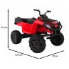 Elektrická čtyřkolka pro děti XL ATV Červená Pohon 4x4 EVA kola