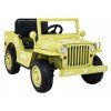 Elektrické autíčko Vojenské retro Pohon 4x4 Béžové 10