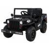 Elektrické autíčko Vojenské Retro černé + Pohon 4x4
