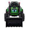 Elektrický akumulátorový zelený traktor bagr pro děti pohyblivé rameno lžíce dálkové ovládání 4