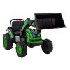 Elektrický akumulátorový zelený traktor bagr pro děti pohyblivé rameno lžíce dálkové ovládání 5
