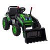 Elektrický akumulátorový zelený traktor bagr pro děti pohyblivé rameno lžíce dálkové ovládání 6