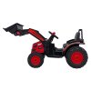 Elektrický traktor bagr pro děti Červený + Pohyblivé rameno lžíce + Dálkové ovládání
