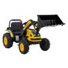 Elektrický traktor rypadlo + Pohyblivé rameno lžíce + Dálkové ovládání Žlutý