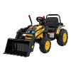 Elektrický traktor rypadlo + Pohyblivé rameno lžíce + Dálkové ovládání Žlutý