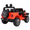 Dětské zvýšené oranžové auto Jeep Wrangler Rubicon