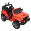 Dětské zvýšené oranžové auto Jeep Wrangler Rubicon