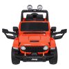 Dětské zvýšené oranžové auto Jeep Wrangler Rubicon