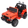 Dětské zvýšené oranžové auto Jeep Wrangler Rubicon