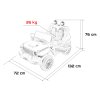 Dětské zvýšené oranžové auto Jeep Wrangler Rubicon