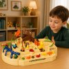 Interaktivní dovednostní manuální dráha s dinosaury 8 výzev