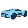 Modré RC auto s funkcí kouře ovládané dálkovým ovladačem a hodinkami 3