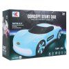 Modré RC auto s funkcí kouře ovládané dálkovým ovladačem a hodinkami 8