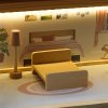 Domek dla lalek drewniany mebelki 80cm roz LED 178918