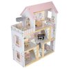 Domek dla lalek drewniany mebelki 80cm roz LED 178912