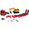 RC souprava Mercedes Nákladní auto + Návěs Bagr v měřítku 1:26 2