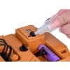 RC bagr Robustní na pásech s efektem kouře se zvukem a LED světly + Dálkové ovládání