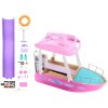 Motorový člun pro panenky Mattel Barbie s transformací interiéru + příslušenství 10