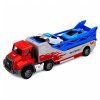 Nákladní auto Transporter s nájezdem vystřelovač autíček měřítko 1:55 6