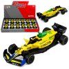 Závodní autíčko formule Kovové Natahovací pohon Žluté
