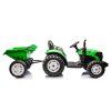 Elektrický traktor HC-306 s přívěsem 24 V světle zelený 10