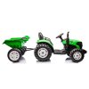 Elektrický traktor HC-306 s přívěsem 24 V světle zelený