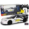 Sportovní Závodní RC auto Corvette C6.R 1:18 2.4 G Bílé