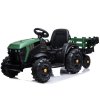 Elektrický traktor BDM0925 akumulátorový s přívěsem Zelený vojenský 2