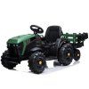 Elektrický traktor BDM0925 akumulátorový s přívěsem Zelený vojenský