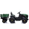 Elektrický traktor BDM0925 akumulátorový s přívěsem Zelený vojenský 5
