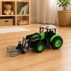 RC traktor s drapákem na balíky se světly 1:24 zelený