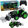 RC traktor s drapákem na balíky se světly 1:24 zelený