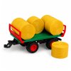 RC Traktor s přívěsem a balíkem sena světla 1:24 5