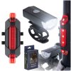 Lampka rowerowa LED RALLEX zestaw tyl przod na rower kierownice USB 167290