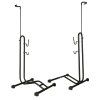 Stojak na rower pojedynczy wysoki mocny metalowy czarny 143136