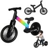 Černé odrážedlo Trike Fix Glow LED
