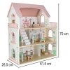 Domeček pro panenky LULILO Peonio 70 cm LED dřevěný růžový 17