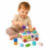 Dřevěný sorter Montessori na kolečkách tvary čísla 2