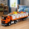 Nákladní auto transportní potravinářské bateriové oranžové měřítko 1:40