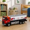 Cisternové auto se světly a zvuky 1:40 kovové červeno-bílé 3