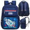 Dětský školní batoh Raketa Vesmír s hrudním popruhem Tmavě modrý 20 L 41 cm