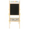 Tabule magnetická křídová oboustranná dřevěná s písmenky a křídou 38x37x90 cm 11