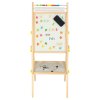 Tabule magnetická křídová oboustranná dřevěná s písmenky a křídou 38x37x90 cm 12