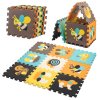 Hrací podložka vzdělávací pěnová barevná puzzle zvířátka 85 x 85 cm 9 dílků